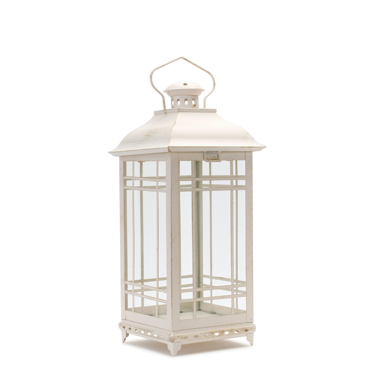 Traditional Ivory Metal Lantern (Set of 3) -Ship Only