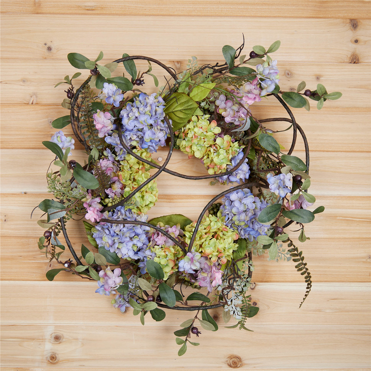 Hydrangea Floral Wreath 22"D -Ship Only