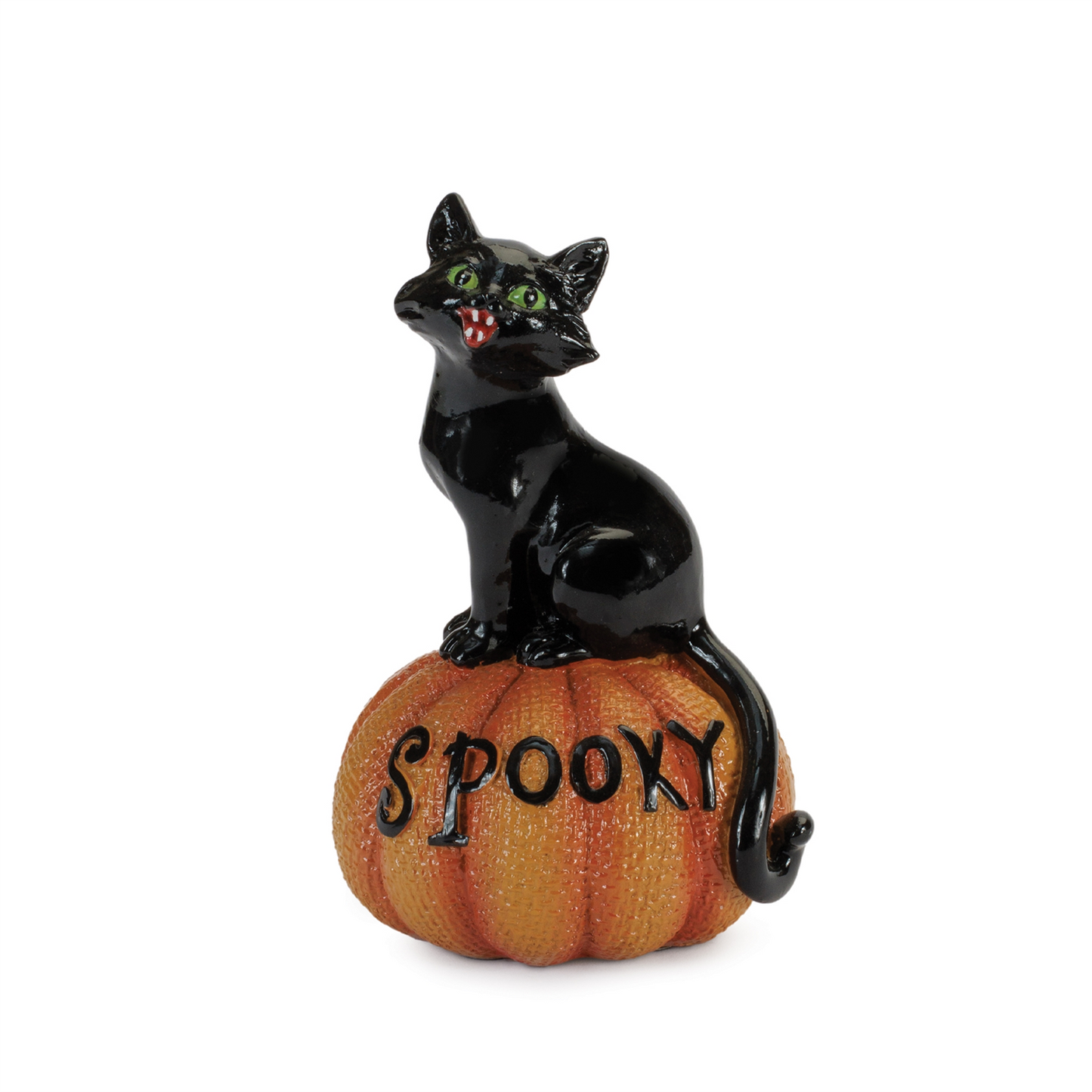 Black Cat on Pumpkin Figurine (Set of 3) -Ship Only