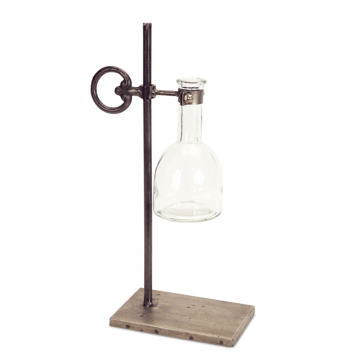 Hanging Bud Vase with Metal Stand (Set of 2) -Ship Only