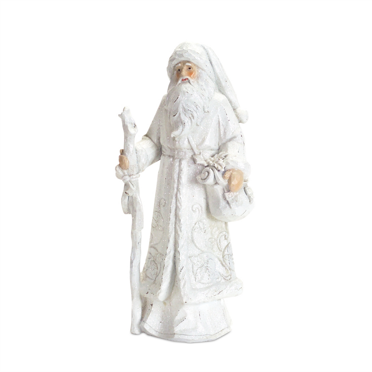 Snowy White Winter Santa Figurine (Set of 3) -Ship Only