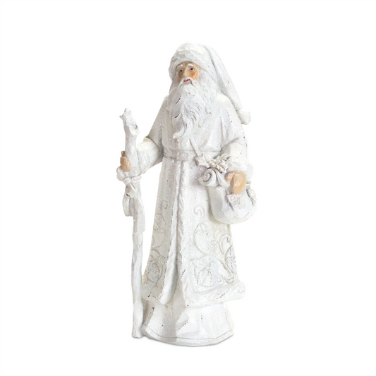 Snowy White Winter Santa Figurine (Set of 3) -Ship Only