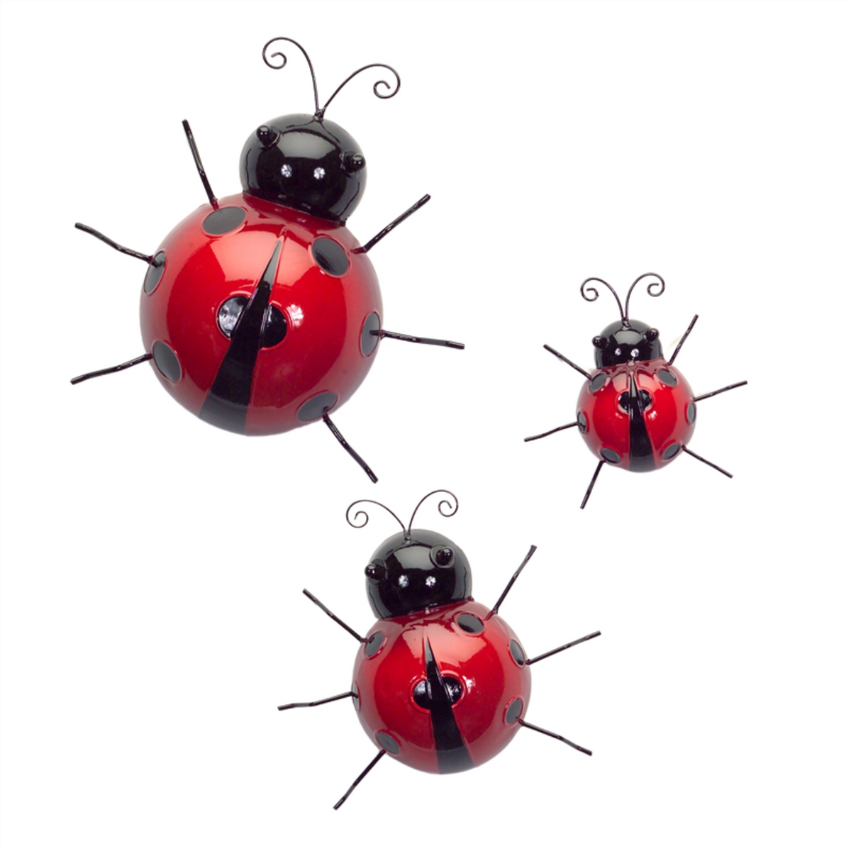 Metal Lady Bug Garden Decor (Set of 6) -Ship Only