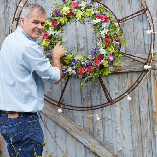 Mixed Floral Wreath 24"D -Ship Only