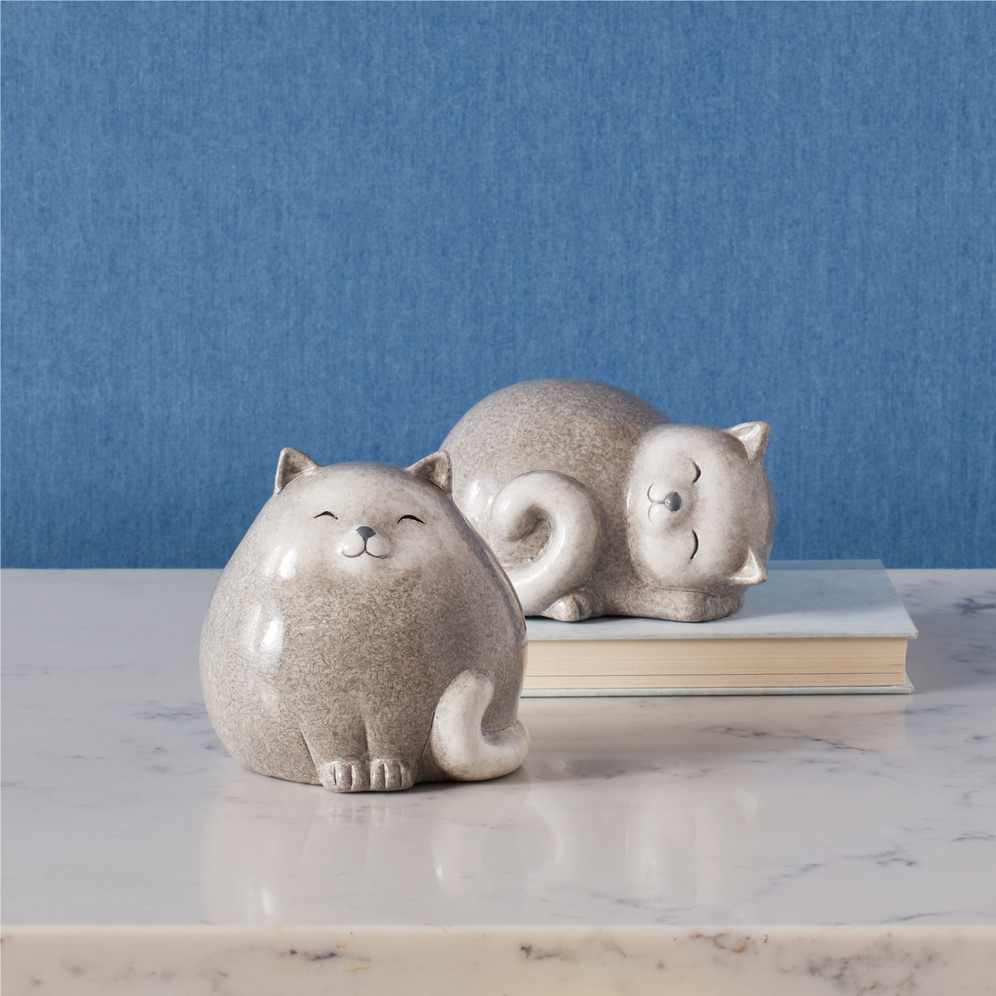 Happy Terra Cotta Cat Shelf Sitter (Set of 4) -Ship Only