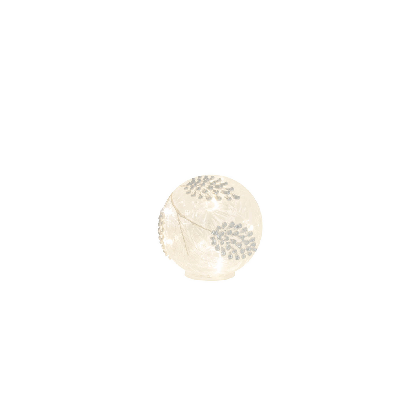 LED Frosted Silver Pinecone Orb (Set of 3) -Ship Only