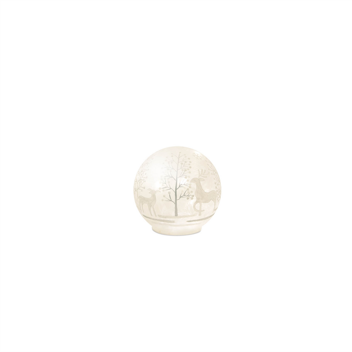 LED Frosted Glass Woodland Deer Orb (Set of 3) -Ship Only