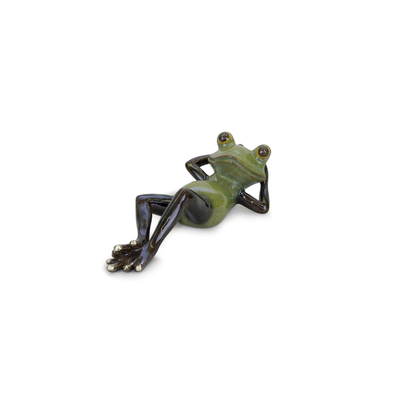 Lounging Garden Frog Figurine (Set of 2) -Ship Only