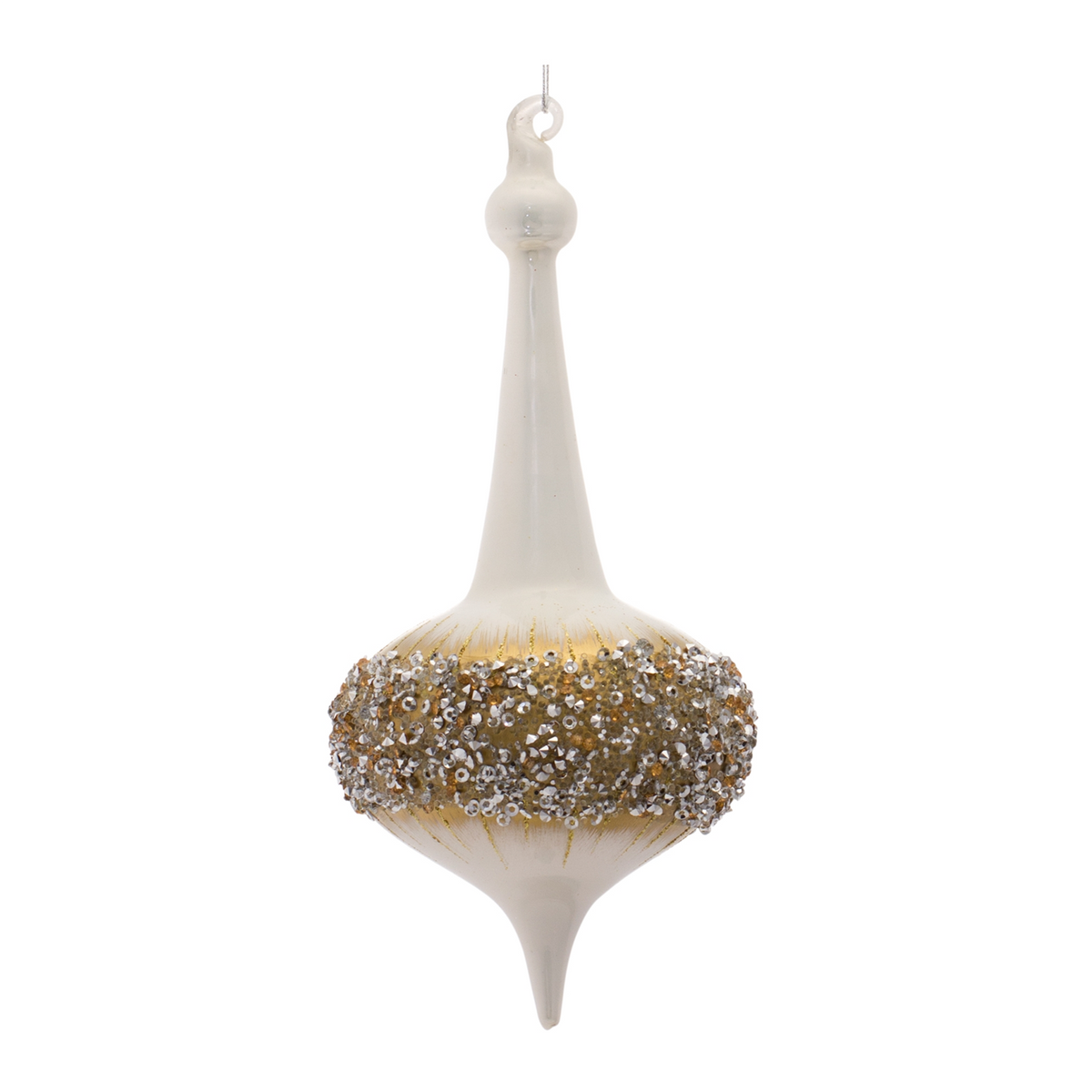 Finial Ornament (Set of 6) 8"H, 8.25"H Glass -Ship Only