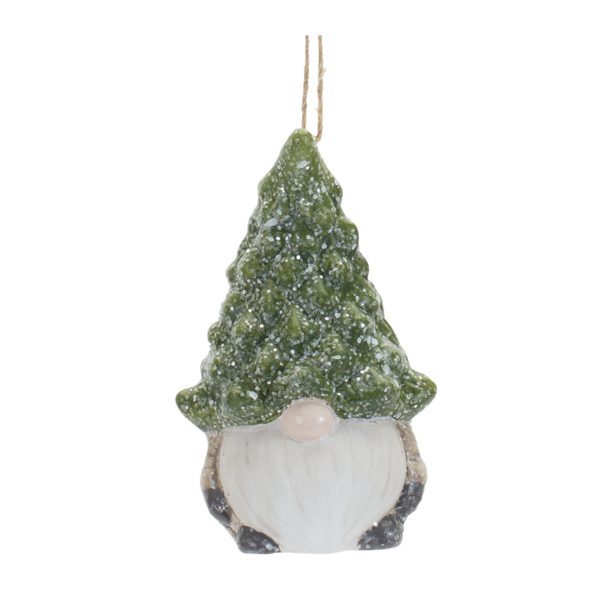 Terra Cotta Gnome with Pine Tree Hat Ornament (Set of 6) -Ship Only
