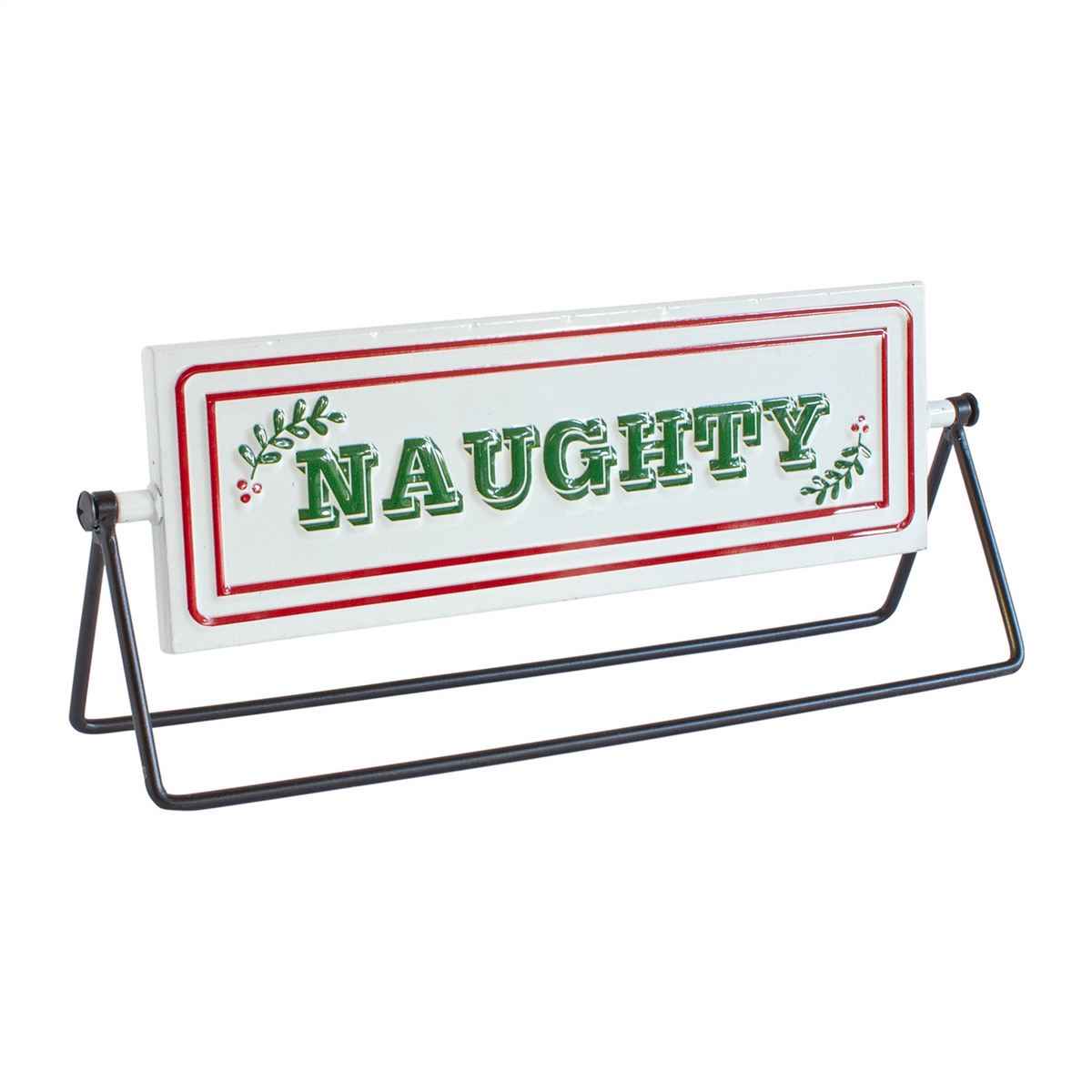 Reversible Christmas Sentiment Metal Table Sign (Set of 2) -Ship Only