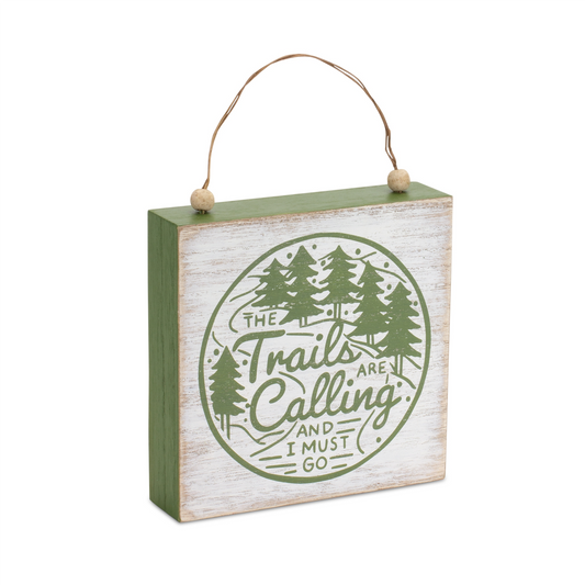 Winter Cabin and Trails Sentiment Sign (Set of 4) -Ship Only