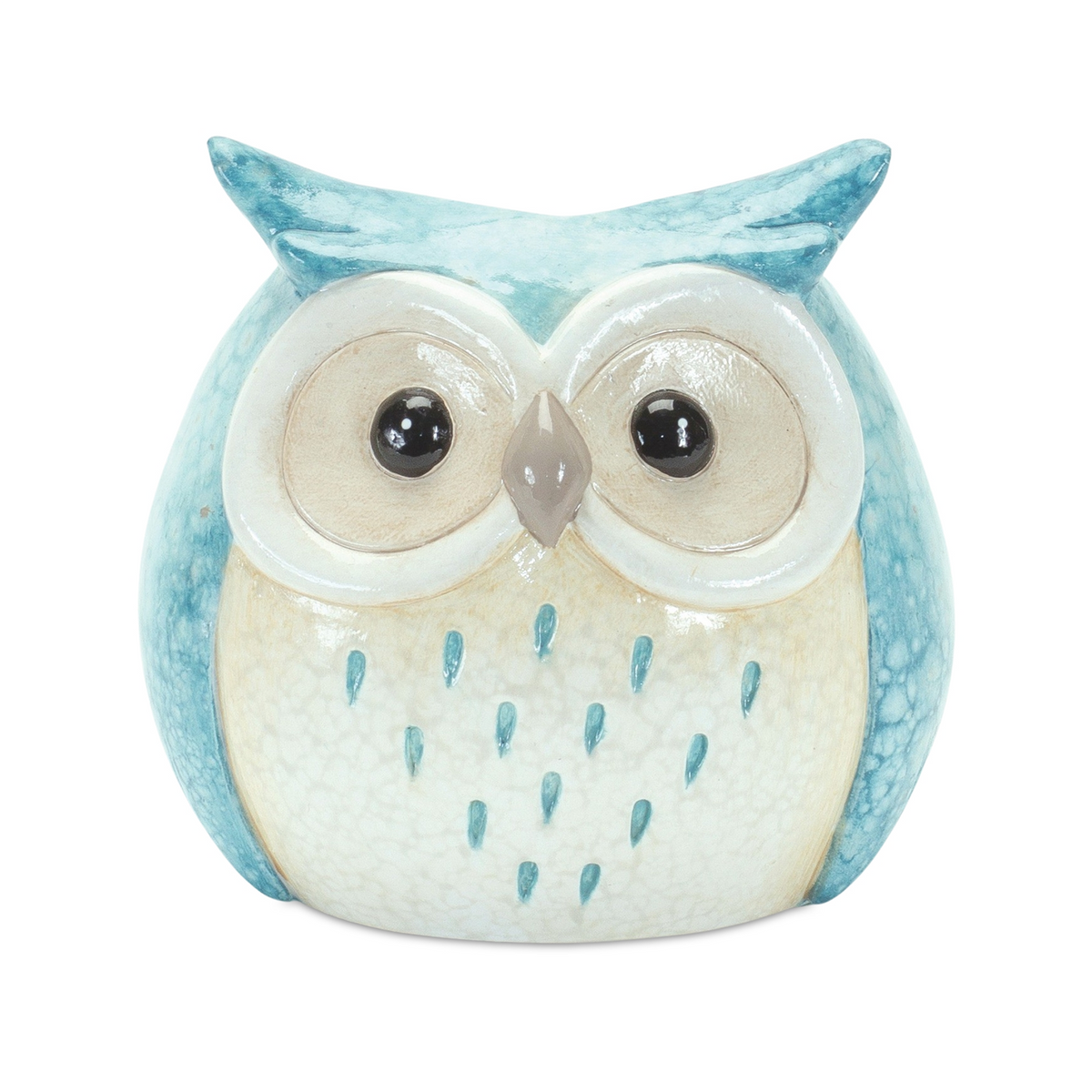 Whimsical Pastel Terra Cotta Owl Figurine (Set of 3) -Ship Only