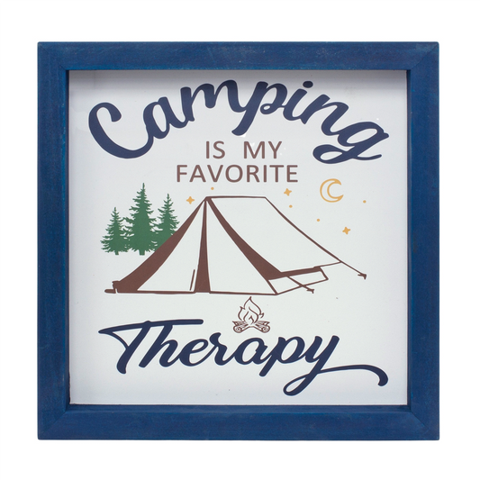 Wood Framed Camping Sentiment Sign (Set of 4) -Ship Only