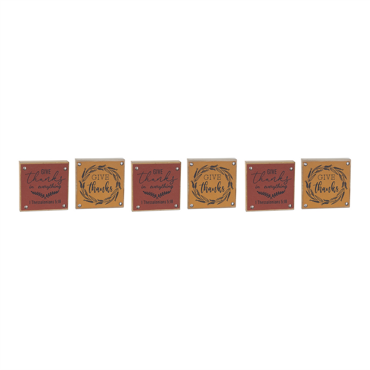 Give Thanks Harvest Sign (Set of 6) -Ship Only