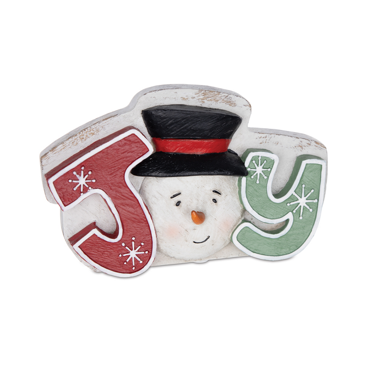 Snowman Noel Joy Snow Tabletop Sign (Set of 3) -Ship Only