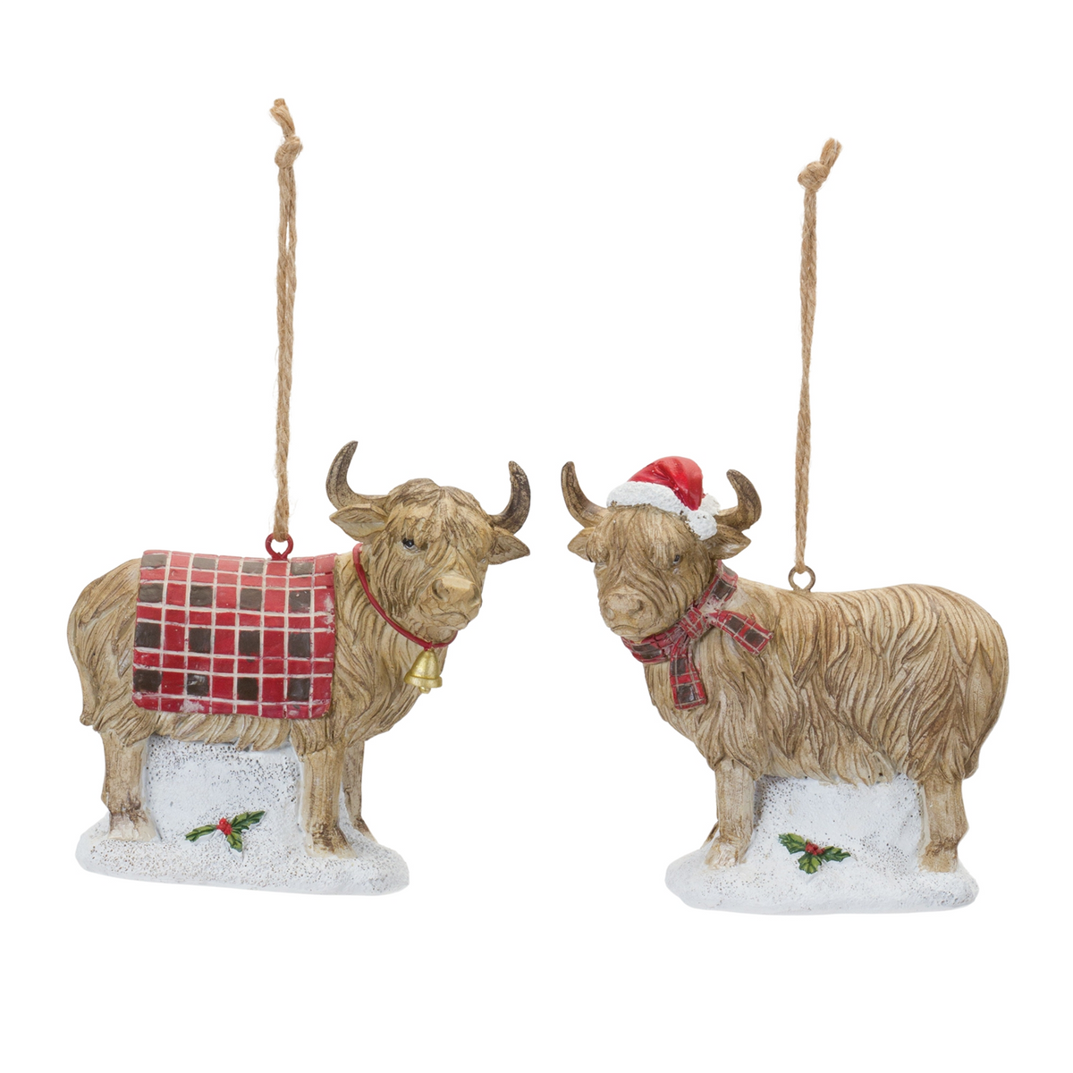Highland Cow Ornament (Set of 6) -Ship Only