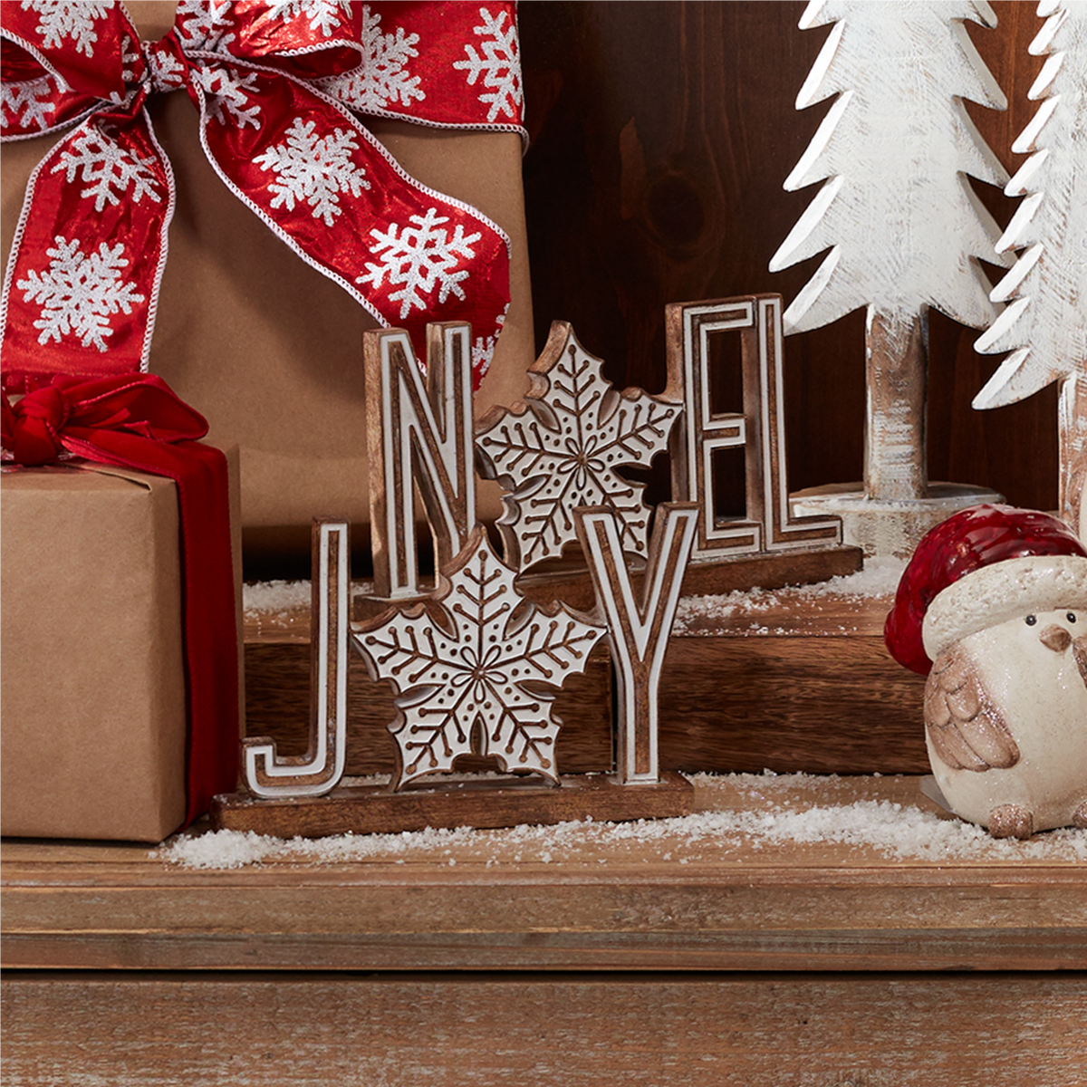 Joy and Noel Tabletop Sign (Set of 4) -Ship Only