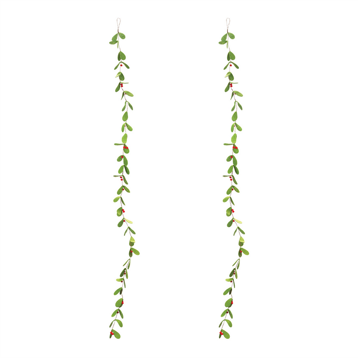 Mistletoe Garland (Set of 2) 6'L Polyester -Ship Only