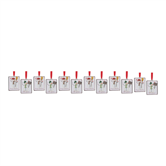 Snowman Sentiment Ornament (Set of 12) -Ship Only