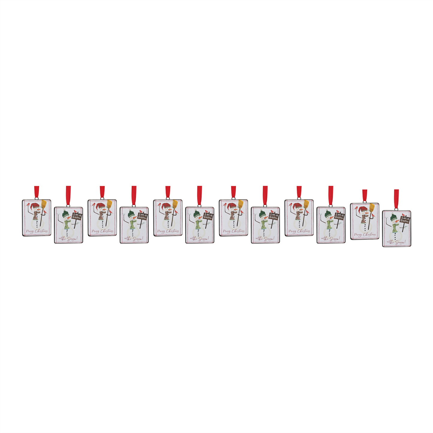 Snowman Sentiment Ornament (Set of 12) -Ship Only