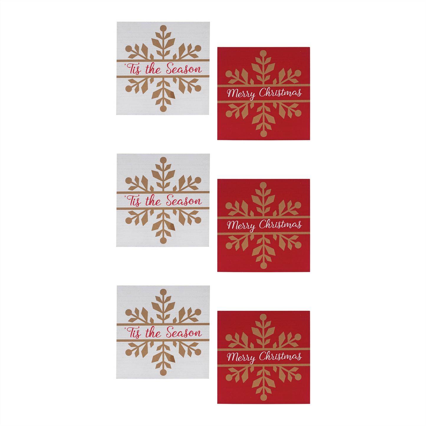 Snowflake Sentiment Sign (Set of 6) -Ship Only