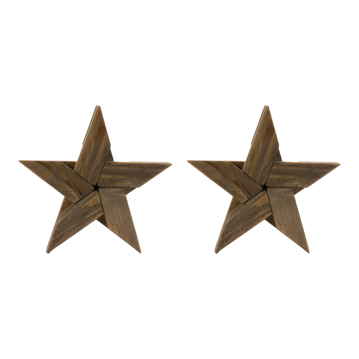 Pine Wood Star Decor (Set of 2) -Ship Only