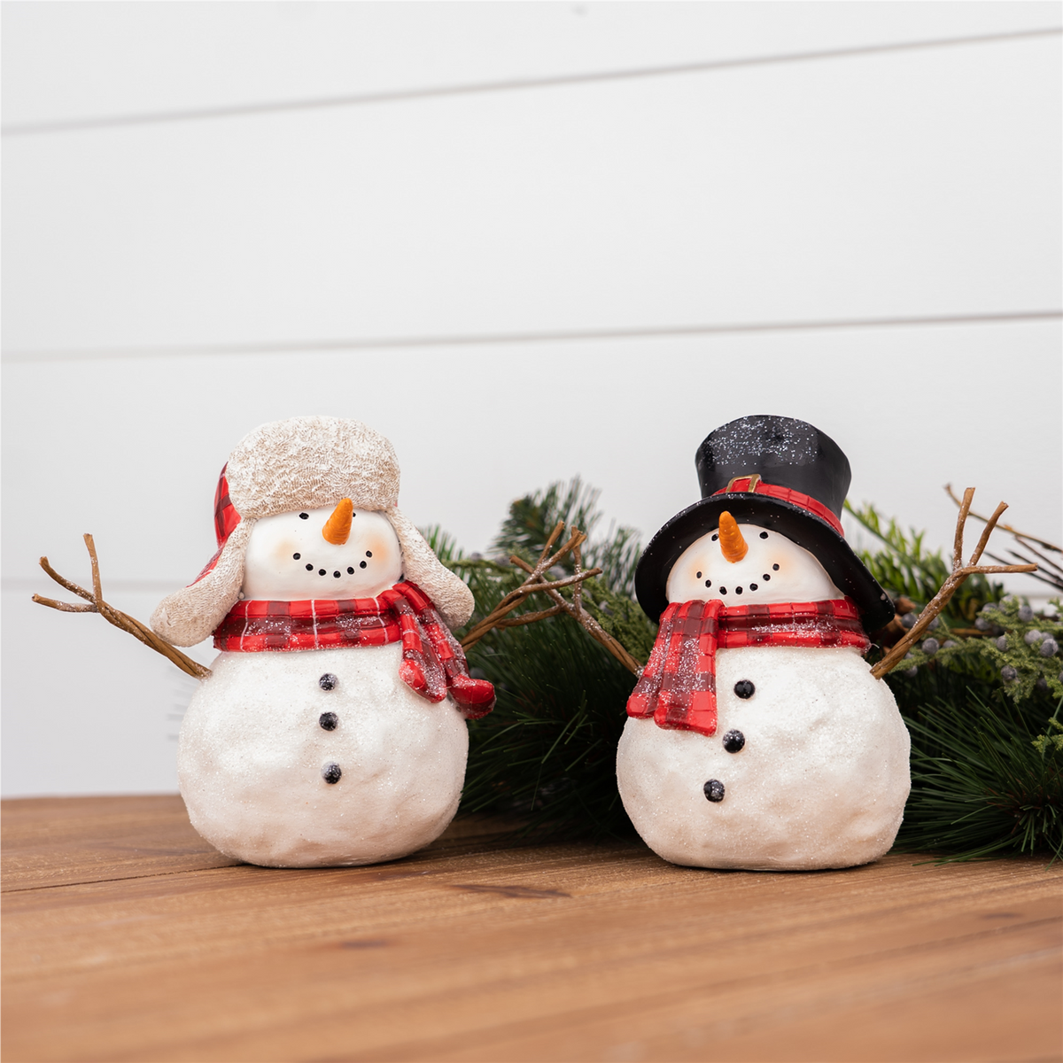 Snowman with Scarf Figurine (Set of 4) -Ship Only