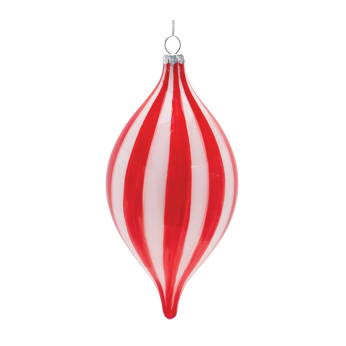 Striped Glass Ornament (Set of 6) -Ship Only