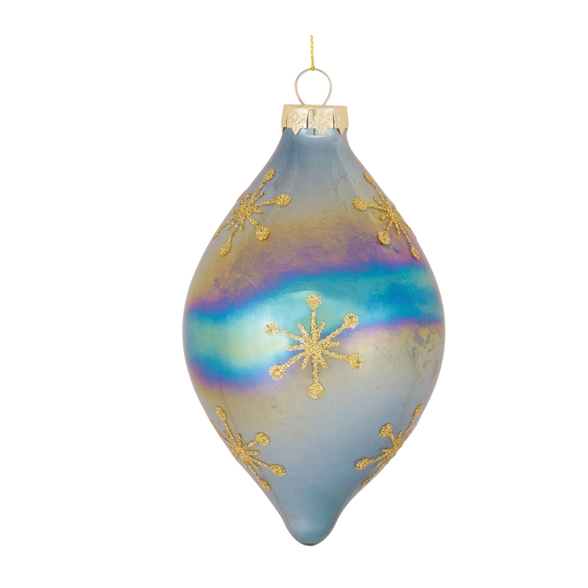 Irredescent Glass Snowflake Ornament (Set of 6) -Ship Only