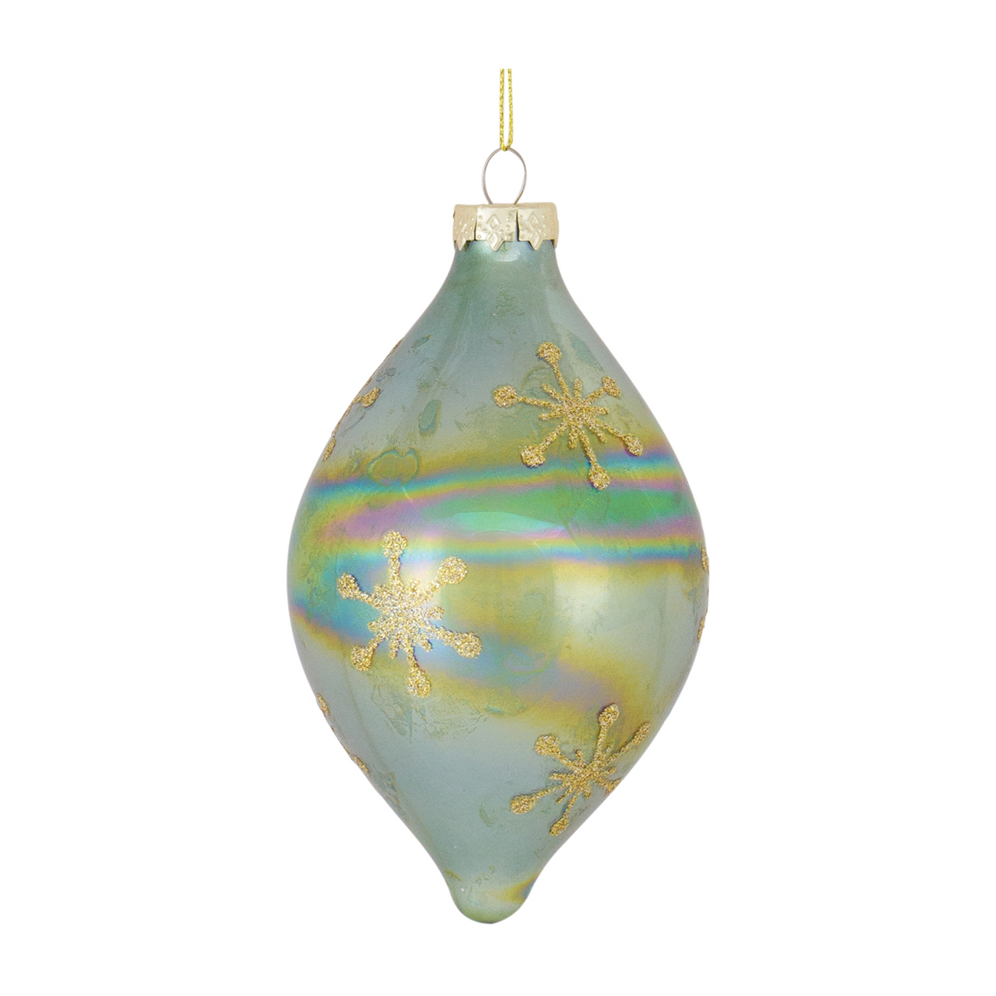 Irredescent Glass Snowflake Ornament (Set of 6) -Ship Only