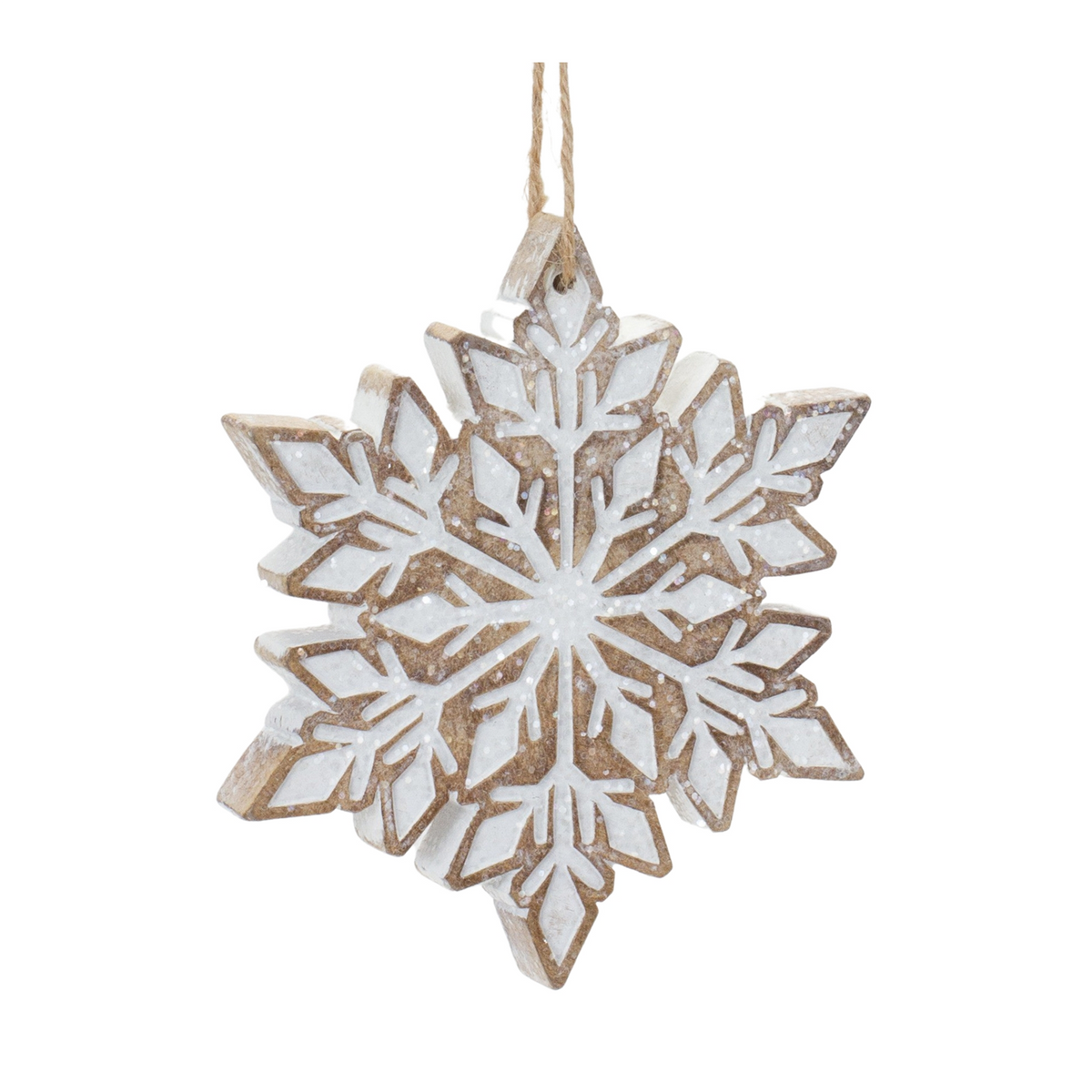 Glittered Snowflake Ornament (Set of 3) -Ship Only