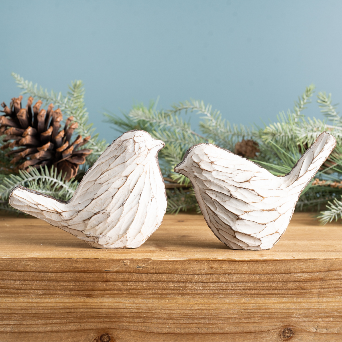 Carved Bird Figurine (Set of 4) -Ship Only