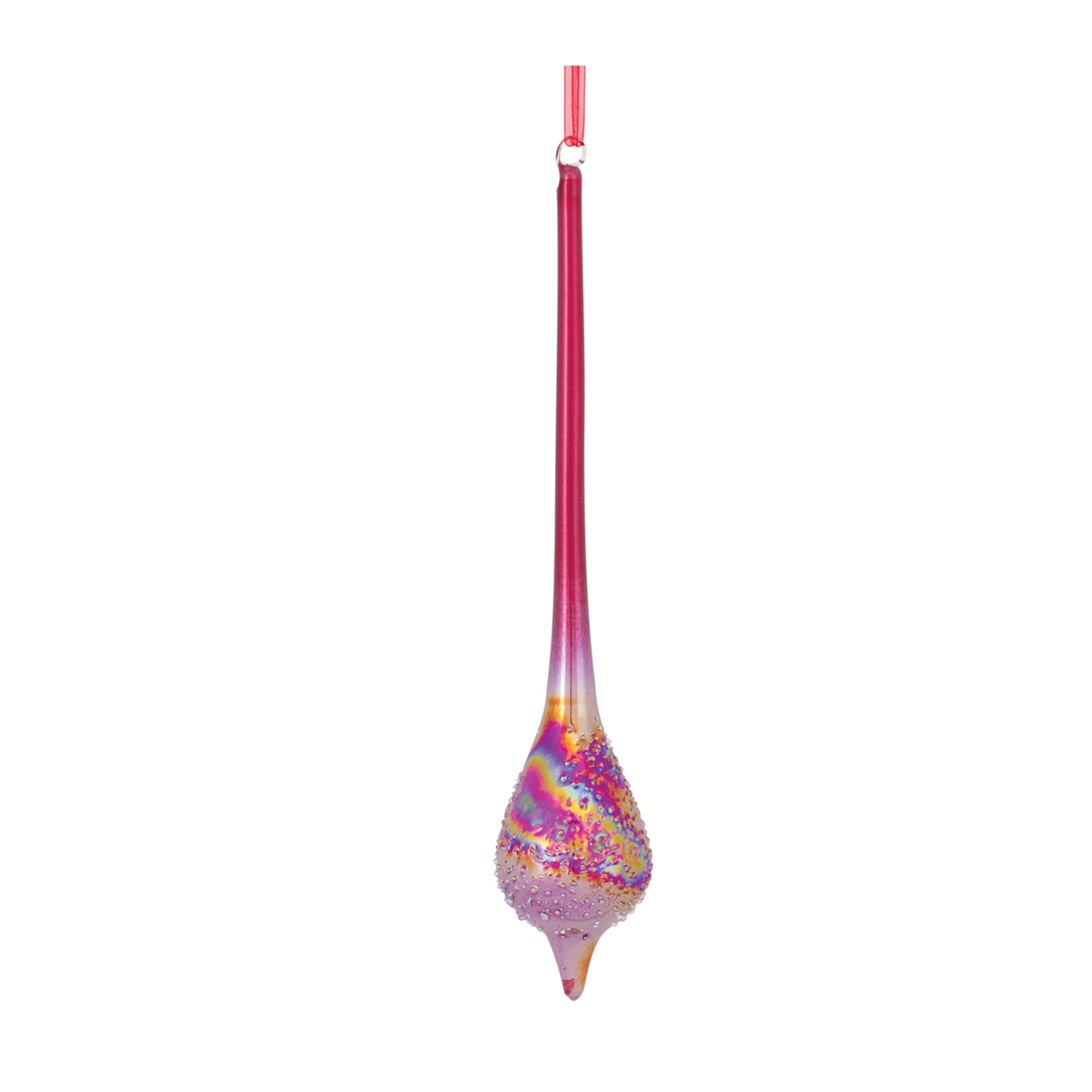 Drop Ornament (Set of 6) 12"H, 15.5"H Glass -Ship Only