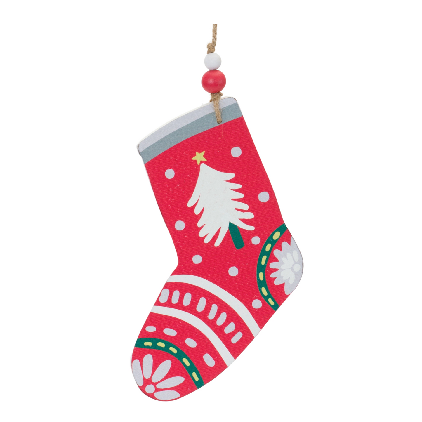 Wood Mitten and Stocking Ornaments (Set of 12) -Ship Only