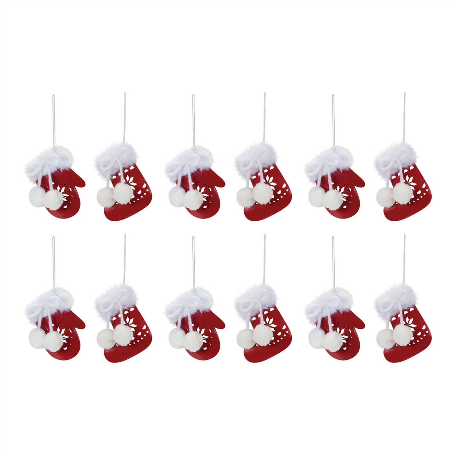 Snowflake Mitten and Stocking Ornament (Set of 12) -Ship Only