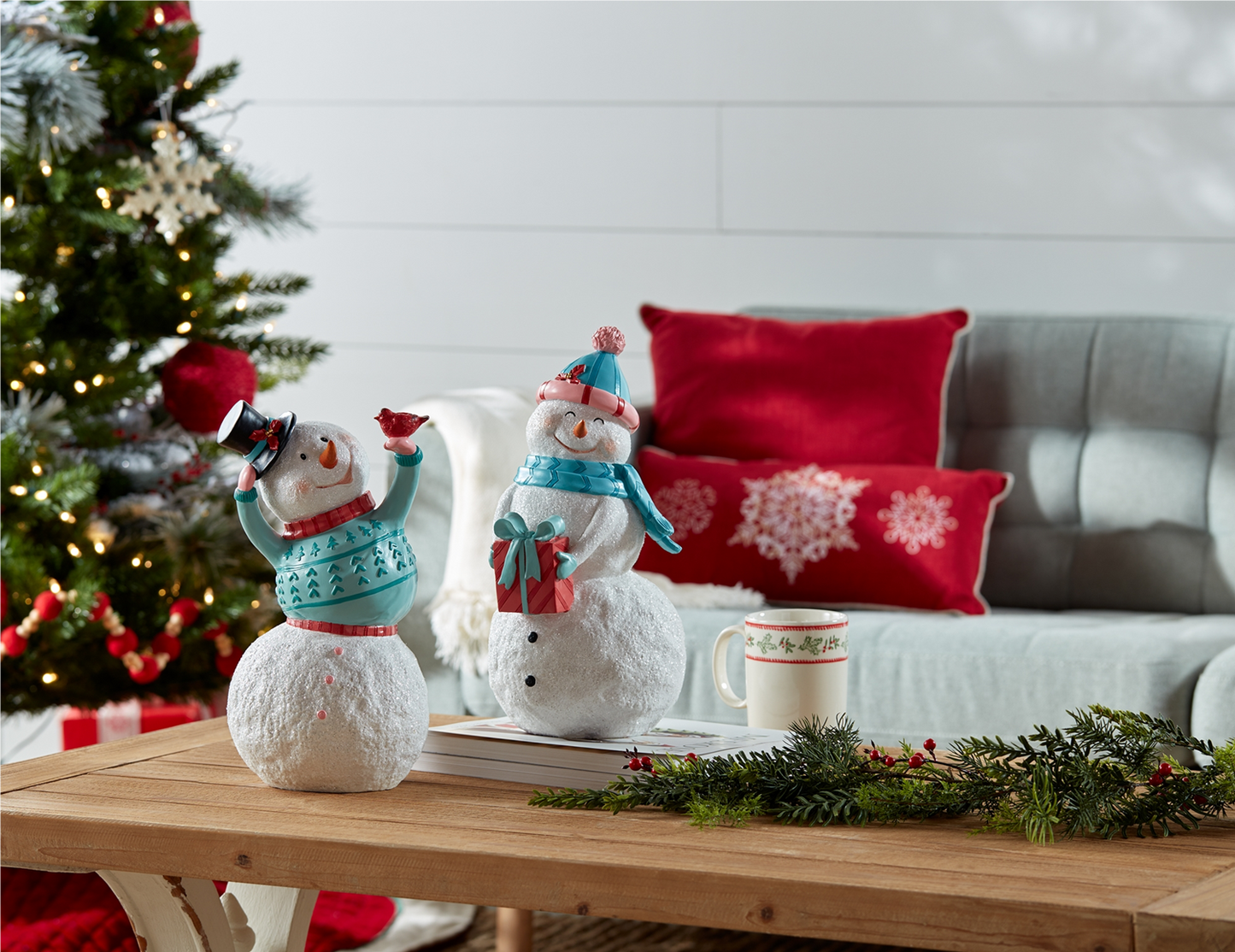 Whimsical Snowman Figurine (Set of 2) -Ship Only