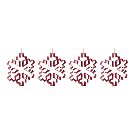 Snowflake Cookie Cutter Ornament (Set of 4) -Ship Only