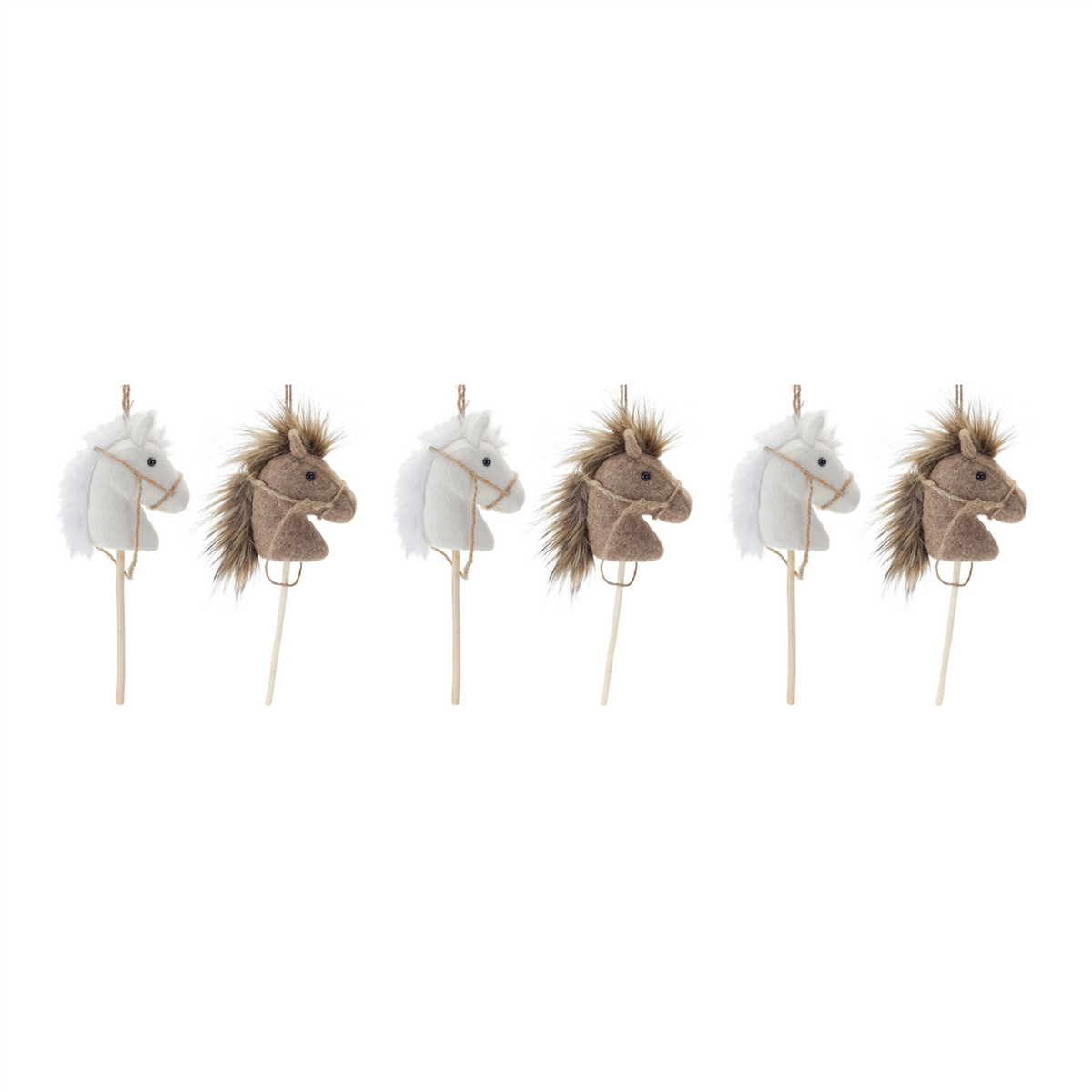 Hobby Horse Ornament (Set of 6) 14.25”H Polyester -Ship Only
