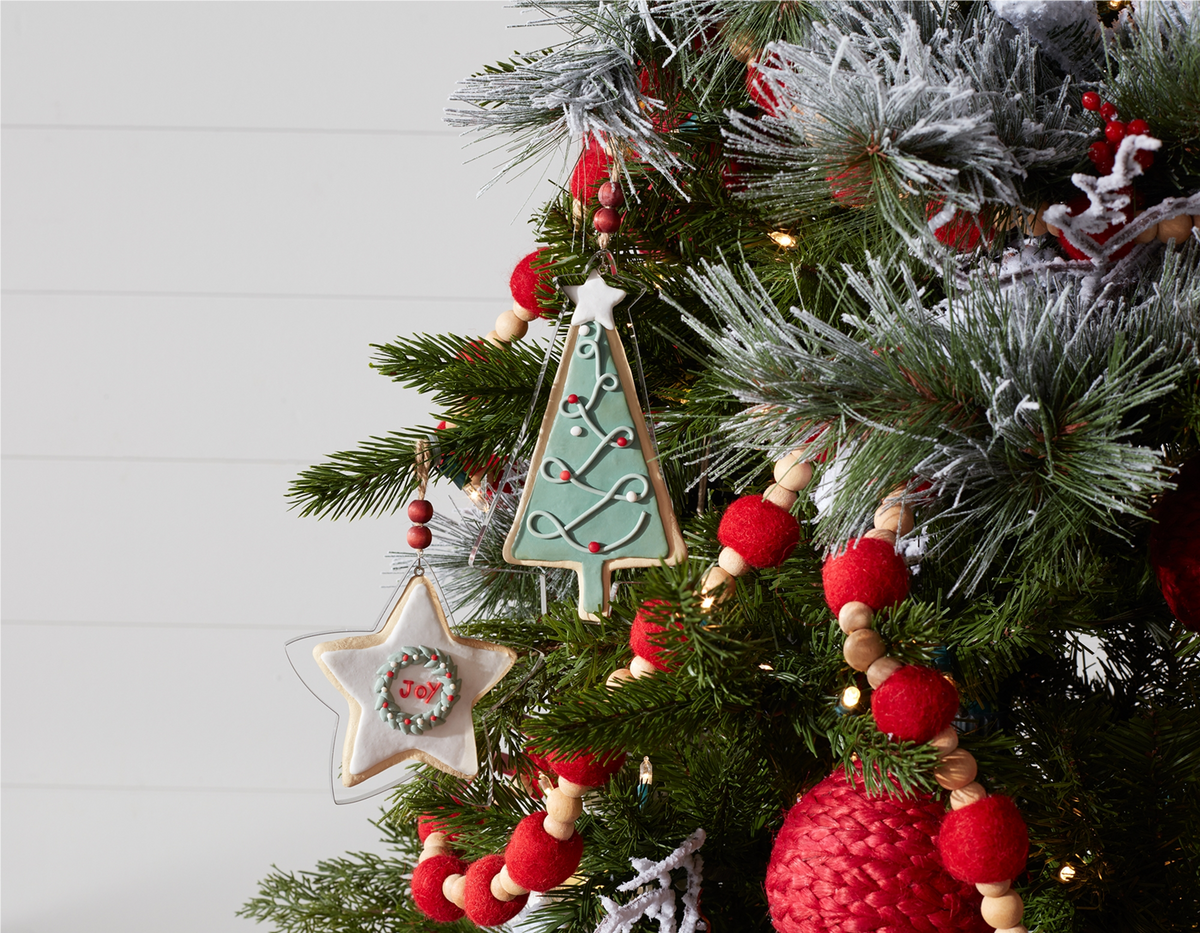 Tree and Star Cookie Cutter Ornament (Set of 12) -Ship Only