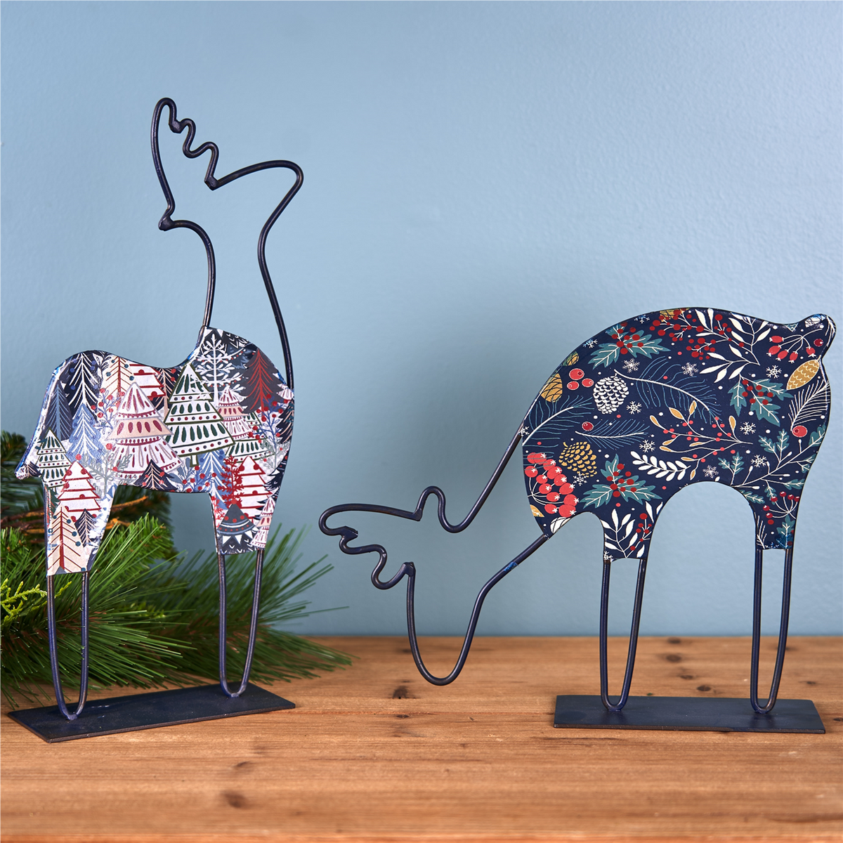 Metal Deer Tabletop Decor (Set of 2) -Ship Only