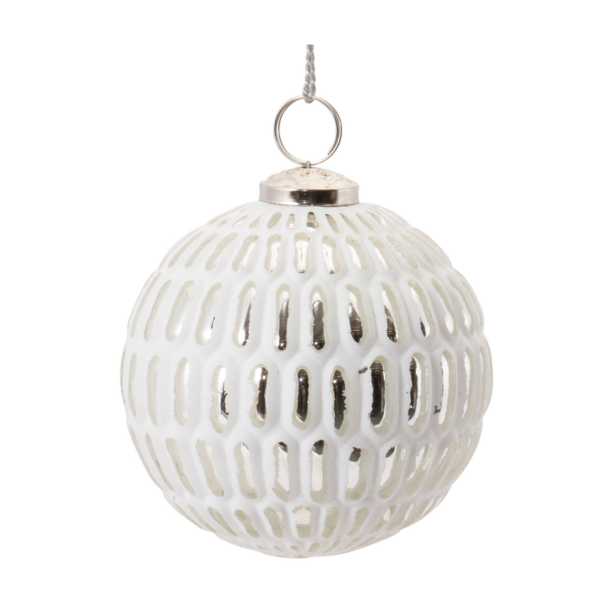 Frosted Glass Ball Ornament (Set of 6) -Ship Only
