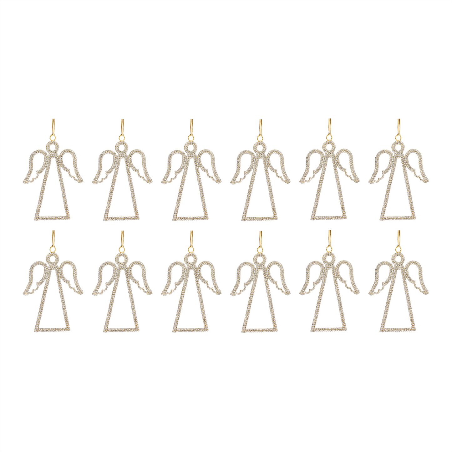 Jeweled Angel Outline Ornament (Set of 12) -Ship Only