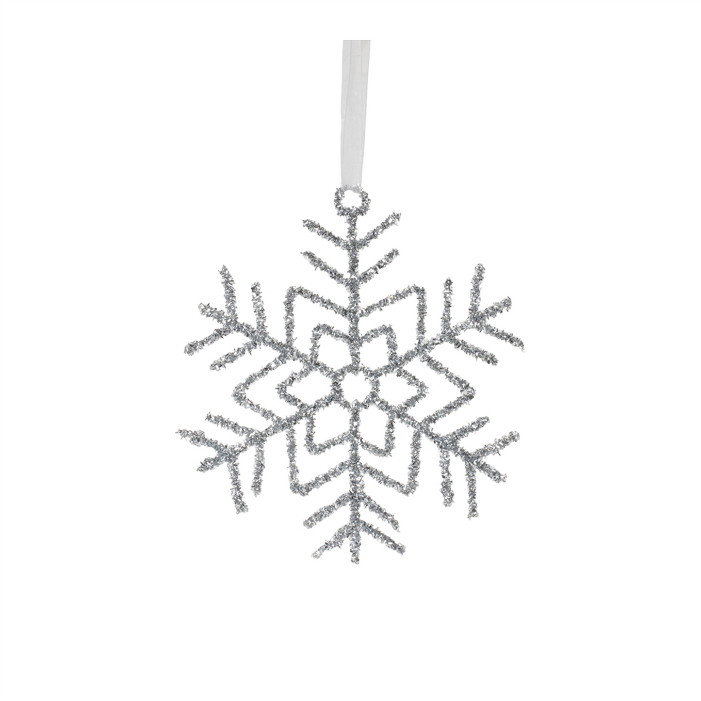 Glittered Wire Snowflake Ornament (Set of 12) -Ship Only