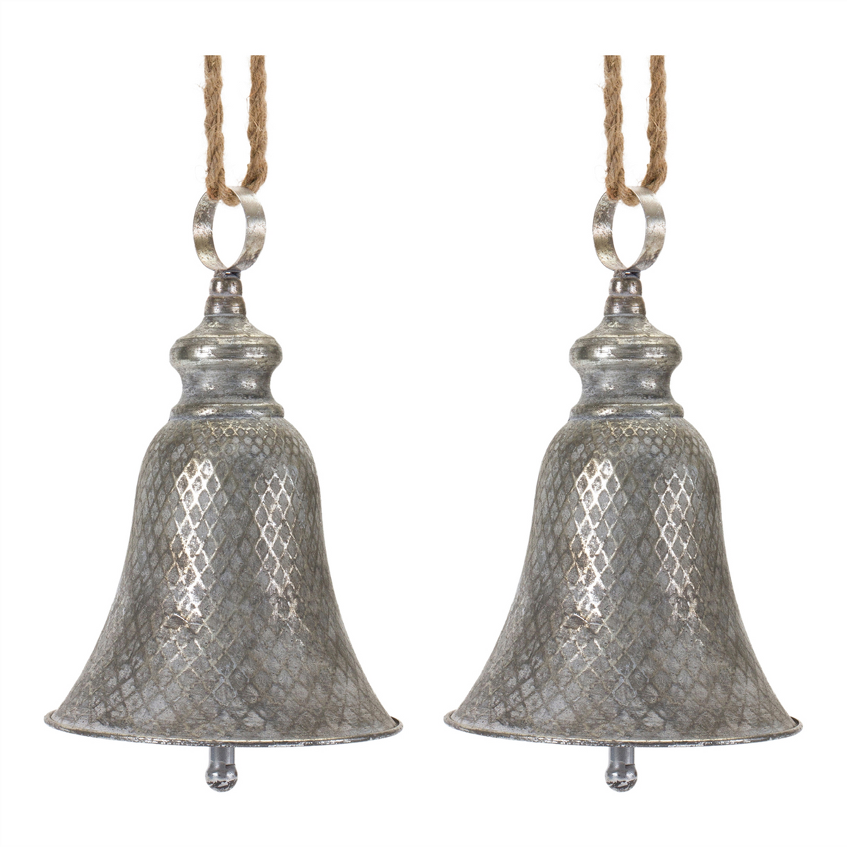 Rustic Metal Bell Ornament (Set of 2) -Ship Only