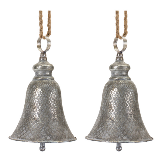 Rustic Metal Bell Ornament (Set of 2) -Ship Only