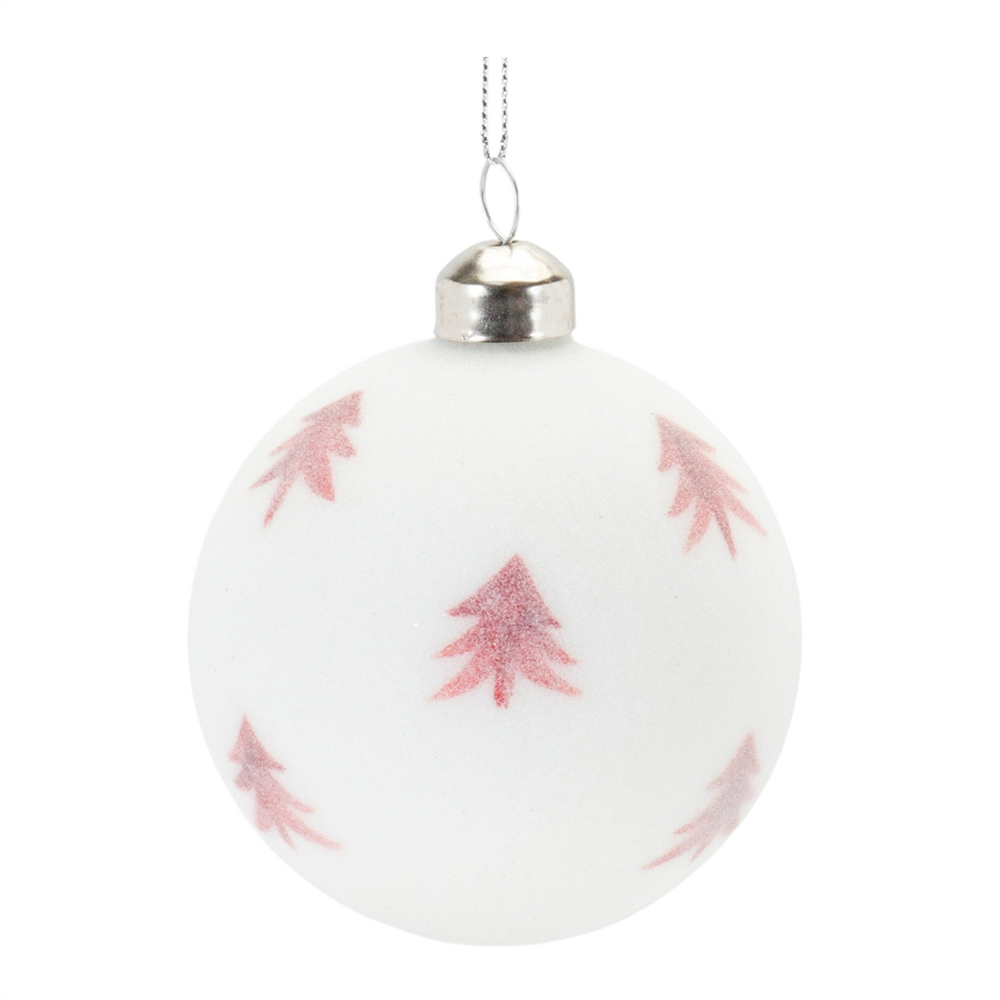 Frosted Snowflake and Tree Ball Ornament (Set of 12) -Ship Only