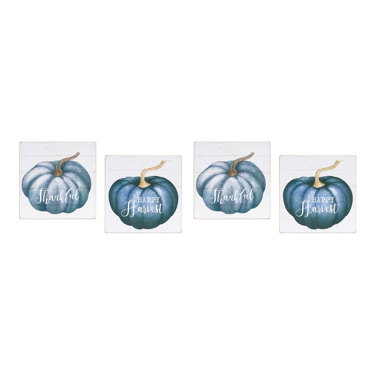 Pumpkin Sentiment Sign (Set of 4) -Ship Only
