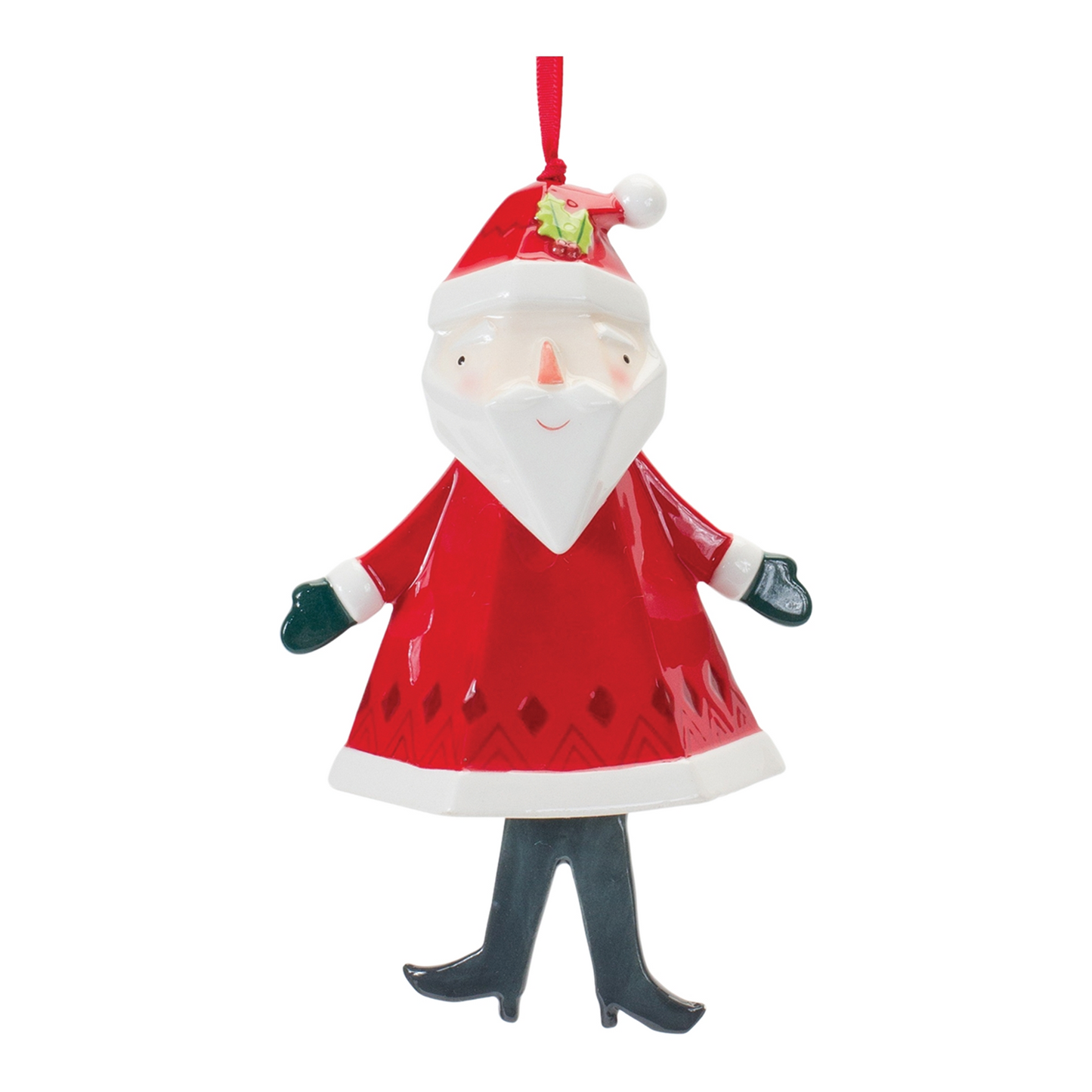 Whimsical Santa and Snowman Ornament (Set of 6) -Ship Only