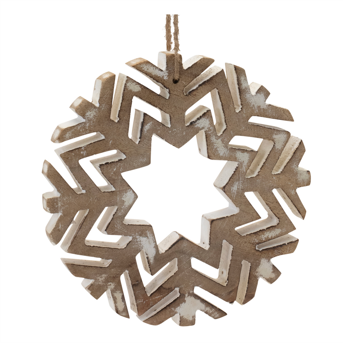 Cut-Out Wood Snowflake Ornament (Set of 12) -Ship Only